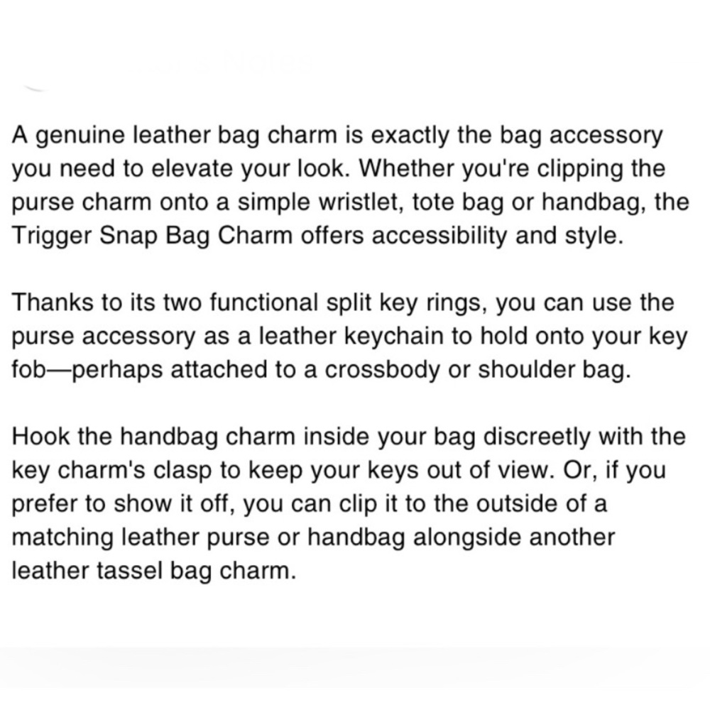 NEW! COACH Trigger Snap Key Ring / Bag Charm w/ Dogleash Snap, Gold/Khaki NWT! - Picture 7 of 16